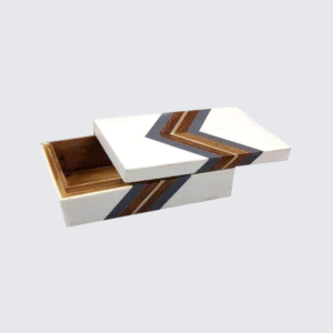 Resin Wooden Striped Box